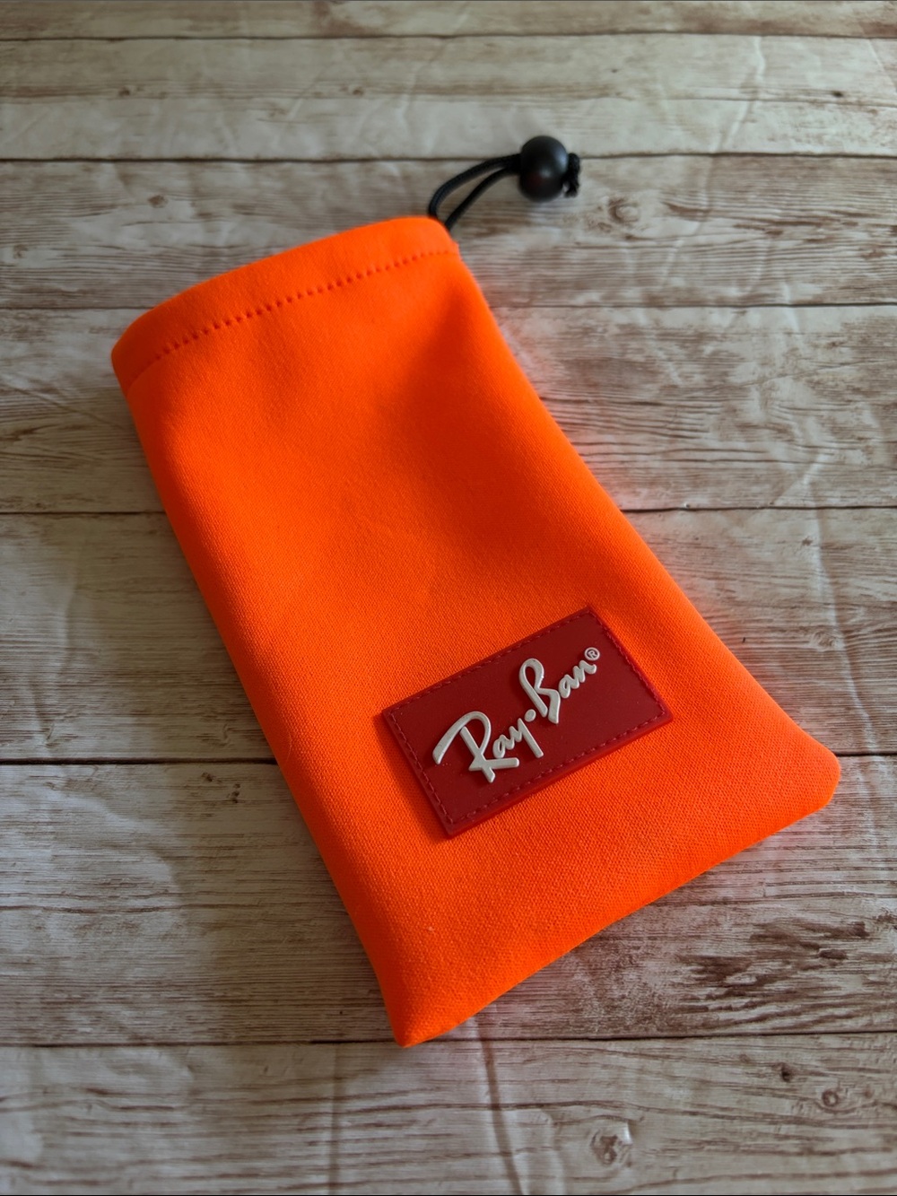 Ray-Ban Orange Drawstring Sunglass Pouch